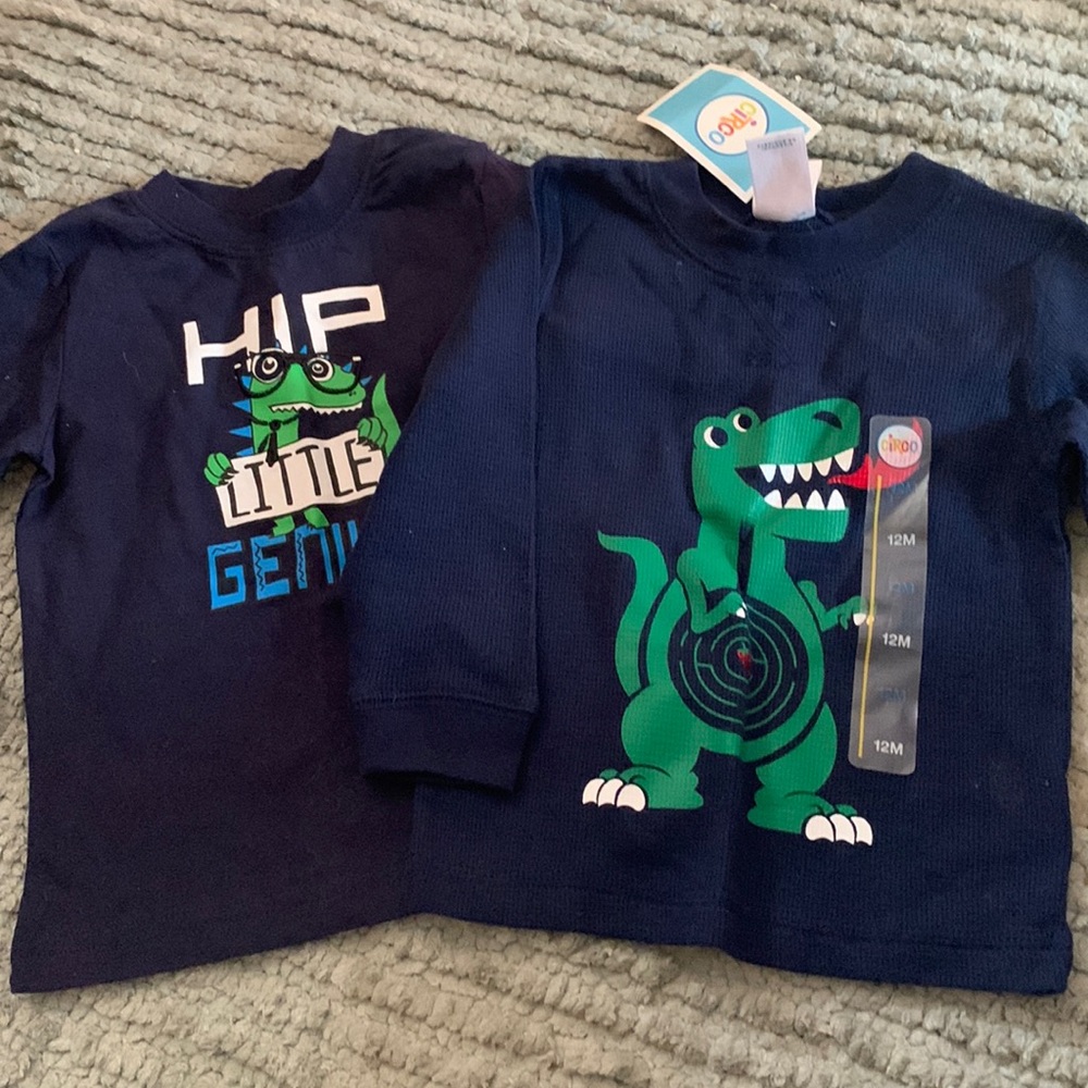 Baby boy long sleeve shirts size 12 months
